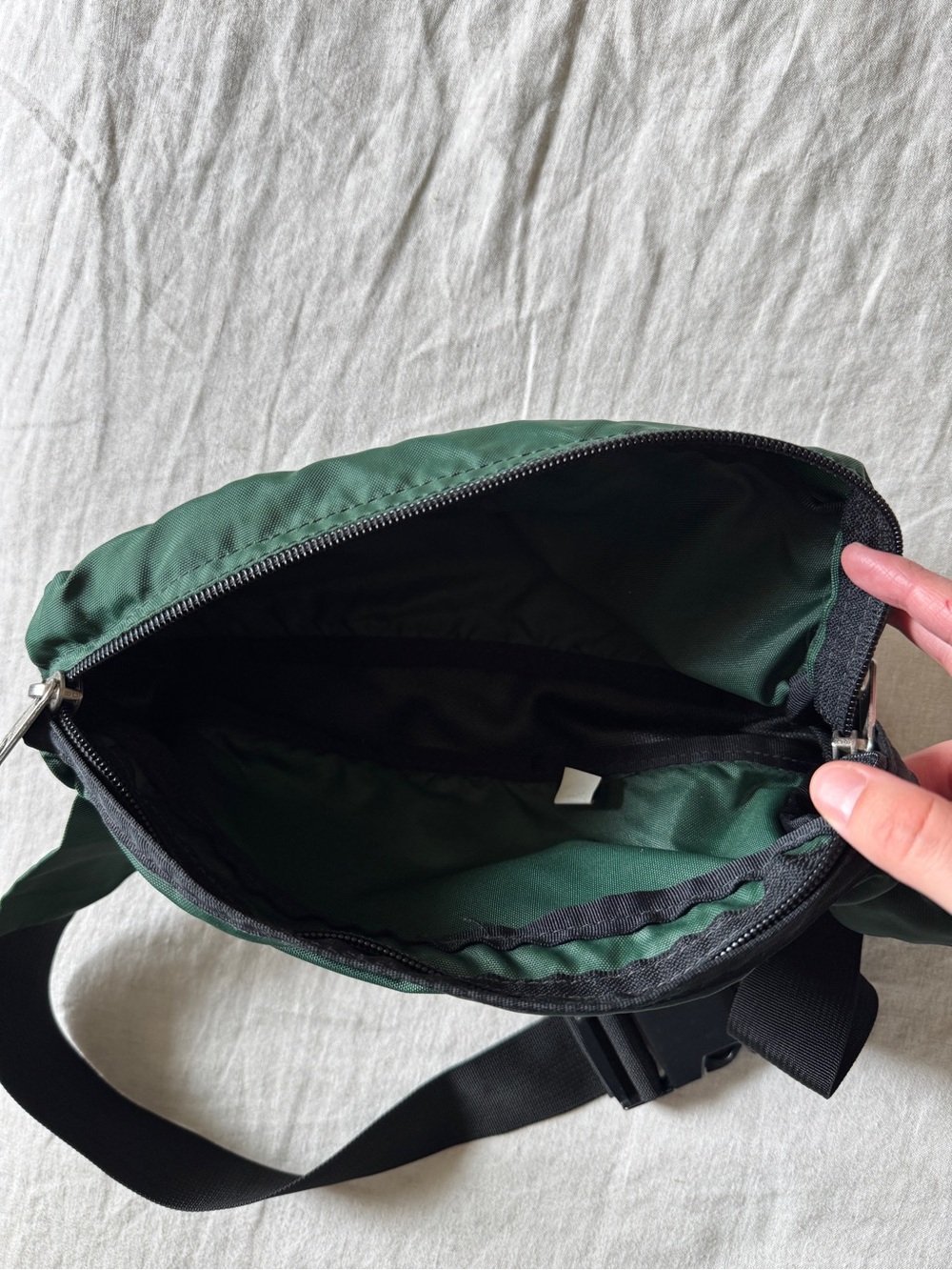 Vintage Retro REI Green Black Fanny Pack Belt Bag OS - Picture 4 of 6